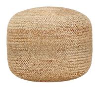 vidaXL Pouf Lavorato a Mano Stile Rustico Country Decorativo Riempimento Gommapiuma Confortevole Ottomana Poggiapiedi Seduta Seggiola 45x30 cm in Juta