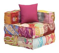 AX Cuscino Multicolore Divano Pouf Patchwork Casuale 70x70x56cm Comodo 0k 350377