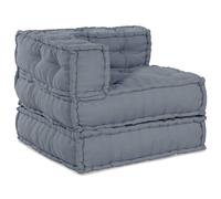 vidaXL Pouf Modulare Grigio 70x70x54 in Tessuto