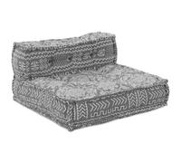 vidaXL Pouffe Modulare Grigio Chiaro 70x70x54 in Tessuto