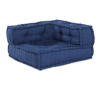 vidaXL Pouf Modulare Indigo 140x70x36 in Tessuto