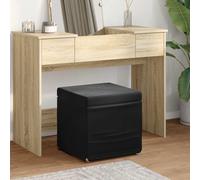 vidaXL Pouf Nero 41 x 41 x 40 cm Velluto e Legno Ingegnerizzato