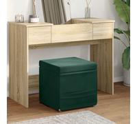 vidaXL Pouf Verde Scuro 41 x 41 x 40 cm Velluto e Legno Ingegnerizzato
