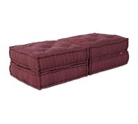 vidaXL Pouffe Modulare 2 Pezzi in Tessuto Rosso