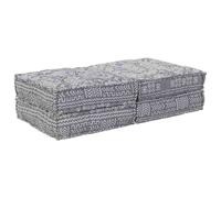 vidaXL Pouffe Modulare 2 Posti Convertibile Grigio Chiaro
