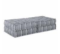 vidaXL Pouffe Modulare Divano 2 Posti in Tessuto Grigio Chiaro