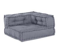 vidaXL Pouffe modulare grigio 140x70x36 tessuto