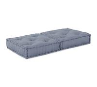 vidaXL Pouffe modulare grigio 70x70x36 in tessuto