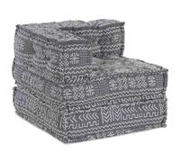 vidaXL Pouffe Modulare - Grigio Chiaro, 70x70x54 cm, Tessuto