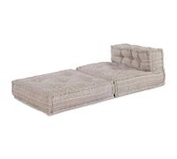 vidaXL Pouffe Modulare Marrone Chiaro 70x70x54 in Tessuto
