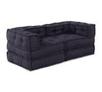 vidaXL Pouffe Modulare Antracite 70X70X54 cm Tessuto di Cotone Morbido Soluzione di Seduta Ecologica per Soggiorno e Uso Esterno Divano Cuscino per Pallet Divano Convertibile Divano Angolare Pouf