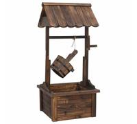 vidaXL Pozzo dei Desideri con Pompa 57x50x112 cm Massello di Abete, Elemento d'Acqua, Fontana da Esterno, Fontana Decorativa, Fontana