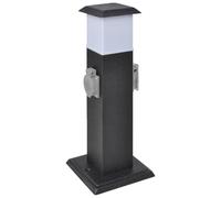 Presa Elettrica da Giardino a Pilastro Nero con Spina da Esterno 4n prese garde