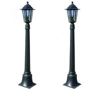 VidaXL Preston Lampada da Giardino E27 105 cm Verde Scuro 2 Unità