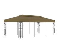 vidaXL Gazebo 6x3 m Grigio Talpa 180 g/m²