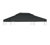 vidaXL Copertura Superiore per Gazebo a 2 Strati 310g/m²4x3m Antracite