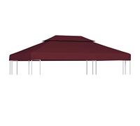 AX Ricambio Tetto Copertura Superiore Gazebo 4x3m Bordeaux Senza Telaio 0K 44761