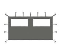 vidaXL Parete con Finestre per Gazebo 4x2 m Antracite