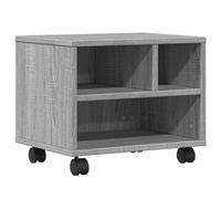 vidaXL Supporto per Stampante con Ruote Grigio Sonoma 41x32x34,5 cm, Supporto per Computer, Organizer per Stampante, Tavolo da Stampante portaoggetti