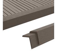 vidaXL Profili Angolari per Bordi 5 pz in WPC 170 cm Marrone Scuro