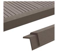 VIDAXL - Profili Angolari per Bordi 5 pz in WPC 170 cm Marrone Scuro