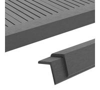 vidaXL Profili Angolari per Bordi 5pz in WPC 170 cm Grigio