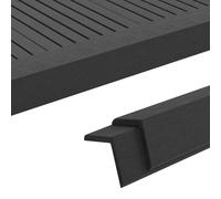 vidaXL Profili Angolari per Bordi 5pz in WPC 170 cm Nero