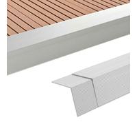 vidaXL Profili Angolari per Decking in Alluminio 170 cm Argento