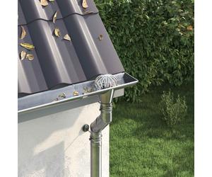 vidaXL Protezione Foglie per Grondaia 2 pz Argento 110 mm