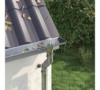 vidaXL Protezione Foglie per Grondaia 2 pz Argento 75 mm