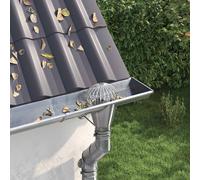 vidaXL Protezione Foglie per Grondaia 8 pz Argento 200 mm