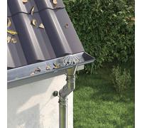 vidaXL Protezione Foglie per Grondaia 8 pz Argento 50 mm