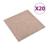 vidaXL Quadrotte di Moquette 20 pz 5 m² 50x50 cm Beige