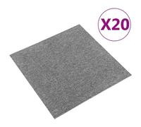 vidaXL Quadrotte di Moquette 20 pz 5 m² 50x50 cm Grigie