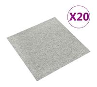 vidaXL Quadrotte di Moquette 20 pz 5 m² 50x50 cm Grigio Chiaro