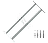 vidaXL Griglia Regolabile 2 Barre Trasversali 500-650 mm Protezione Finestre