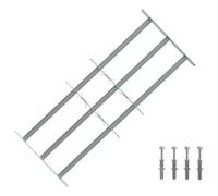 vidaXL Griglia Regolabile 3 Barre Trasversali 700-1050 mm Protezione Finestre