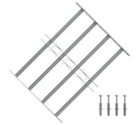 vidaXL Griglia Regolabile 4 Barre Trasversali 500-650 mm Protezione Finestre