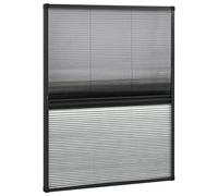 vidaXL Zanzariera Plissettata Finestra Alluminio 80x100 cm con Tendina