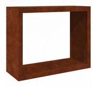 Rack per Legna da Ardere 100x40x80 cm in Acciaio Corten