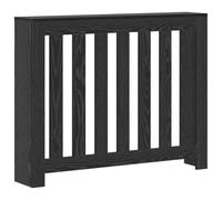 vidaXL Copriradiatore, in legno di rovere, 104 x 20 x 82 cm, colore: Nero
