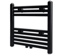 vidaXL Radiatore Centrale Portasciugamano Dritto Nero 480 x 480 mm