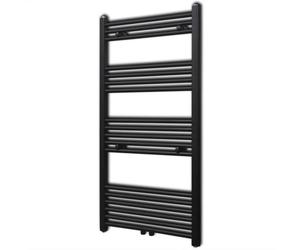 vidaXL Radiatore Centrale Portasciugamano Dritto Nero 600 x 1160 mm