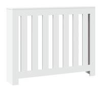 vidaXL Copertura Termosifone Bianca 104x20x82 cm in Legno Multistrato, copritermosifone, Copertura termosifone Ampia, Copertura Sottile termosifone