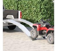 vidaXL Ramp di Carico 2 pcs Argento 205 x 28 x 5 cm Alluminio