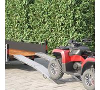 vidaXL Rampa di carico 200 kg 2 pcs Argento 166 x 23 x 4,5 cm