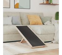 vidaXL Rampa per Cani Grigia 100x40 cm in Legno Massello di Abete