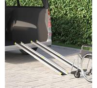 vidaXL Rampa per Sedia a Rotelle 2 pcs Nero 183 x 19 x 5,5 cm