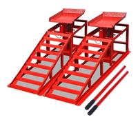 vidaXL Rampe di Sollevamento Riparazione Auto 2 pz Acciaio Rosso
