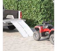 vidaXL Rampe per sedia a rotelle Argento 122 x 73 x 5 cm Alluminio